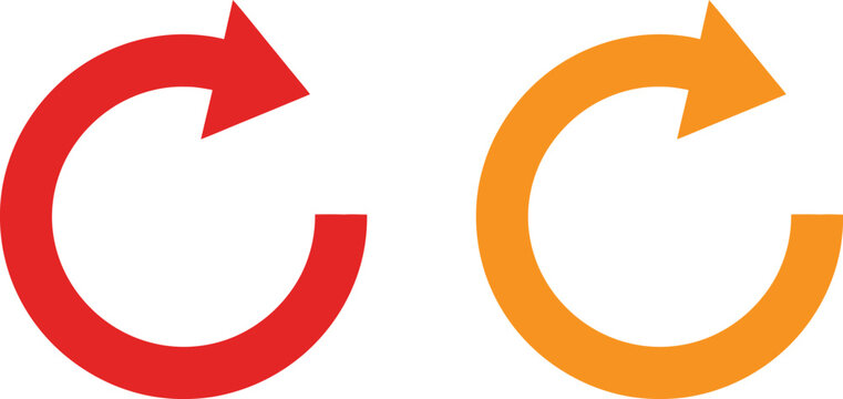 Red and orange circular arrows pointing clockwise
