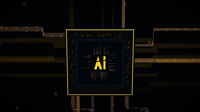 Spacious scenic view of Quantum AI Motherboard: Static Zenithal Overhead