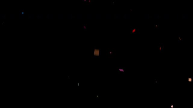 Colorful Confetti Falling Particles Overlay with Alpha Channel
