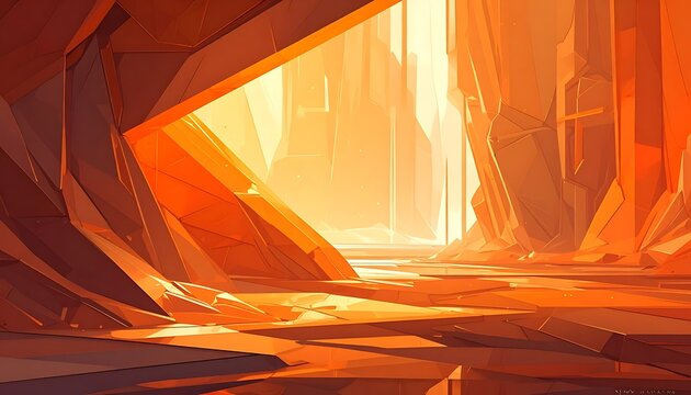 Geometric crystal cavern