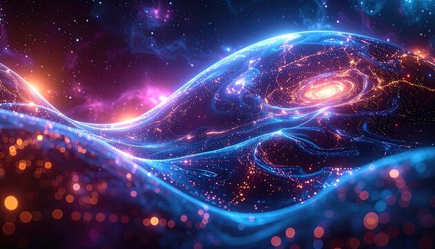 Vibrant Cosmic Swirl in Space Exploration.