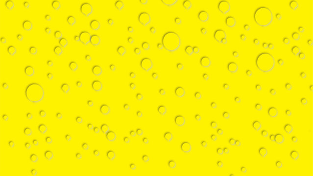 Abstract Yellow Embossed Circle Drop Pattern Background