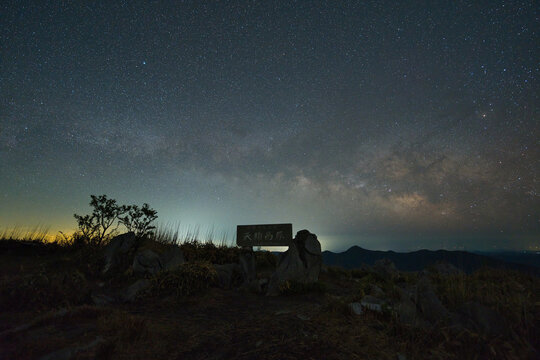 四国カルスト天狗高原の星空