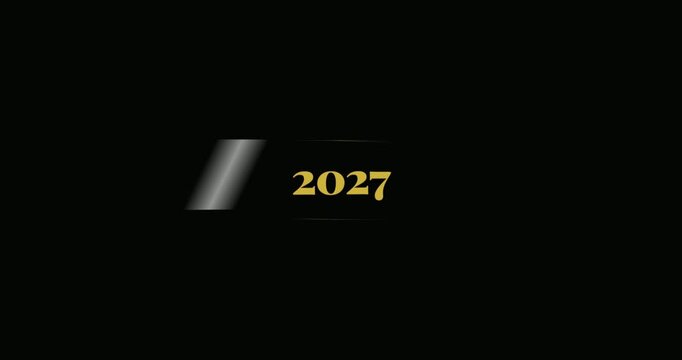 Futuristic Year 2027 Neon Sign.
