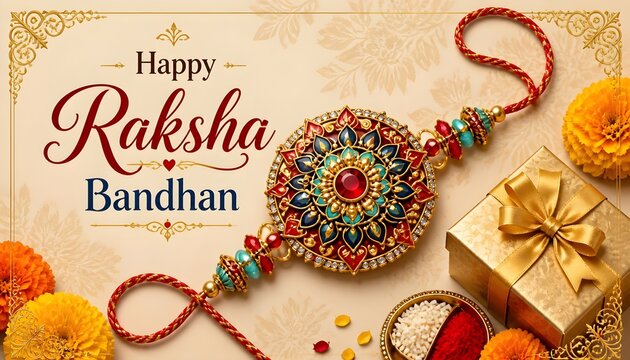 rakhi greeting card, decorative rakhi invitation, rakhi floral background