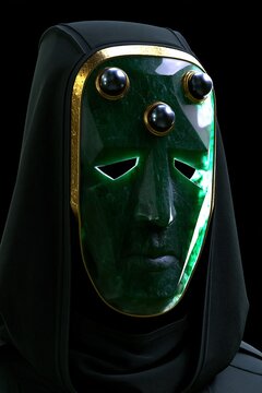 Futuristic mask avatars and mystical sci-fi masks 