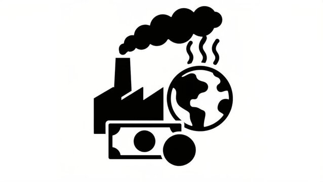 Industrial profit climate change capitalism icon