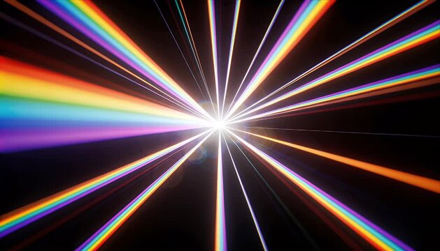 Spectrum light burst ray rainbow glow energy prism flare magnifica powerful central light abstract motion background vibrant color line explosion rainbow light beam colorful spectrum abstract ray