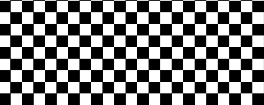 Black and white checkered pattern, Checkerboard seamless pattern