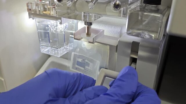 April 3, 2026, Brussels. Precision lab workflow ❤️ installing POP-7 pouch for capillary electrophoresis system and DNA sequencing