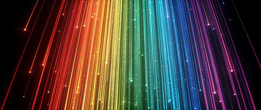 Neon spectrum light beam abstract rainbow color line glowing streak background technology motion trail bright vertical pattern digital art design energy effect vivid gradient futuristic texture