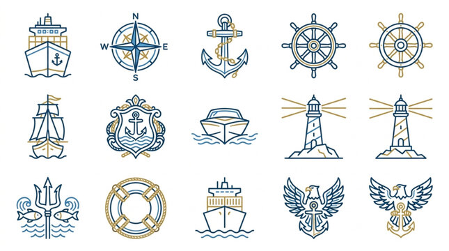 Maritime and Naval Symbols Collection