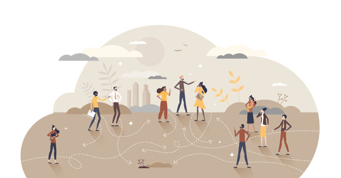 Making advice to find right path direction and guide to destination tiny person concept, transparent background. Various strategies for life choices and tips about solutions illustration.
