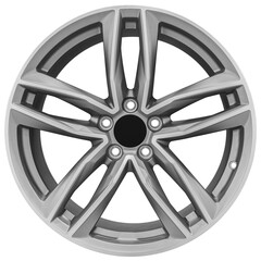 Obraz premium Gray silver car wheel