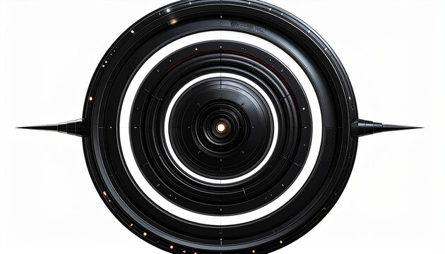 Futuristic Sci-fi Circular Object with Spikes