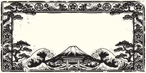 Vintage floral ornament frame with ornate border vector illustration design ©  sTuDiO UNiQ Frame 