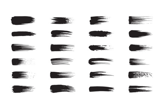 Black and white of a collection of stylized pencils and pens, isolated on white background stationery