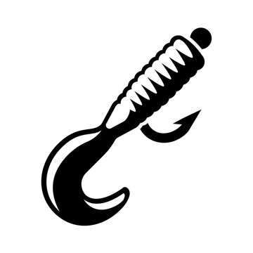 Twister bait. Fishing lure icon
