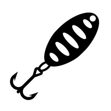 Fishing spoon bait. Spoon bait icon