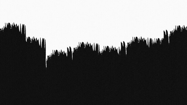 Grunge Black Ink Brush Stroke Bottom Border and Texture Background
