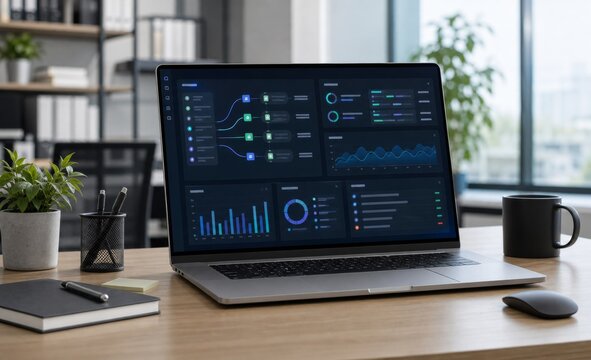 API integration monitoring dashboard in modern office