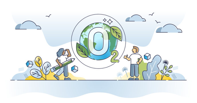 Clean air act to reduce pollution and protect ozone layer outline concept, transparent background. Fresh o2 oxygen breathing without smoke, smog or pollen particles illustration.
