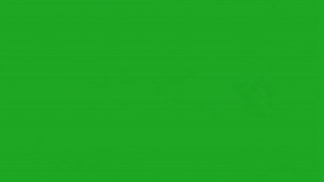 Animated white arrow pointing left on a green screen background for video editing