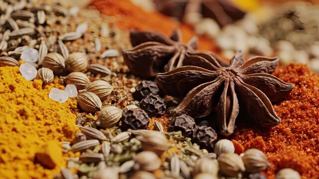 Aromatic Spices Collection for Culinary Delights and Flavor Enhancement.