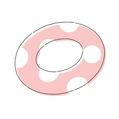 ピンクの浮き輪のイラスト © sora