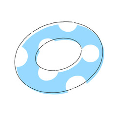 水色の浮き輪のイラスト © sora