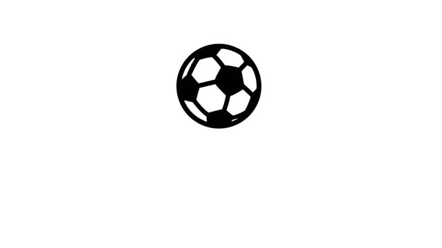 Bouncing Soccer Ball Animation on White Background Loop