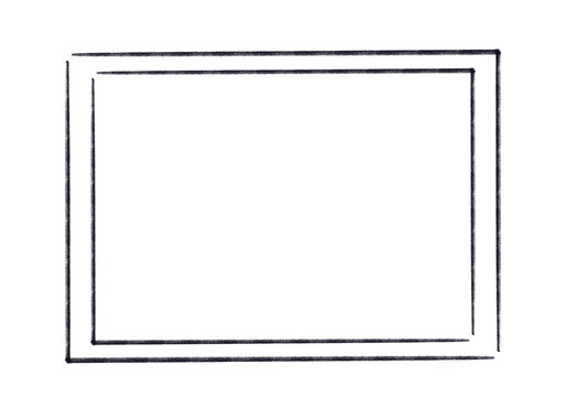 black color double line frame 