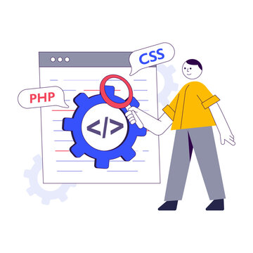 Unique design illustration of code optimization 
