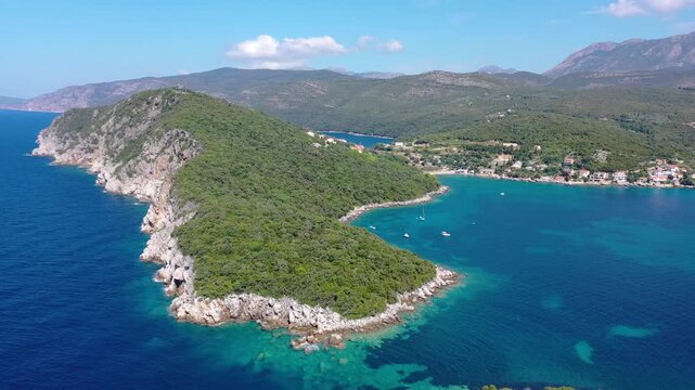 Coastal landscape of Croatia during summertime