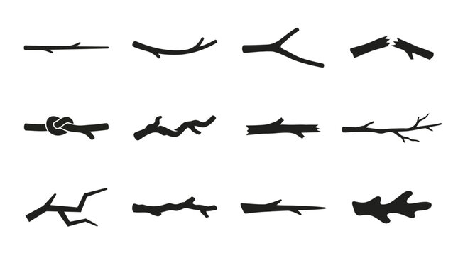 bare branch silhouette  forked dry branch silhouette  thick broken branch silhouette  crooked dry branch silhouette  weathered branch silhouette  branching limb silhouette  jagged broken limb 