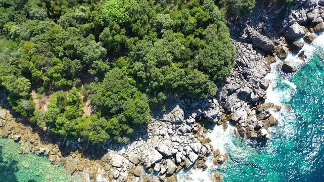 Coastal landscape of Croatia during summertime