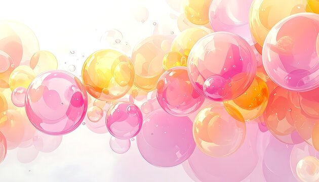 Colorful floating orbs