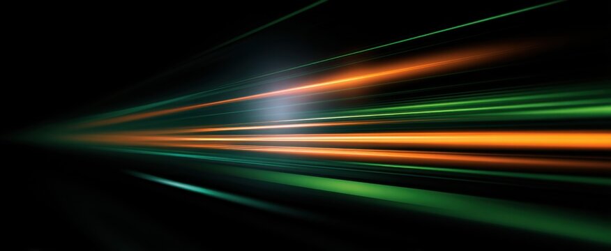 Feel the rush of dynamic streaks background with vibrant green and orange energy.