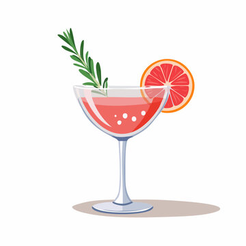Refreshing Grapefruit Cocktail with Rosemary Garnish