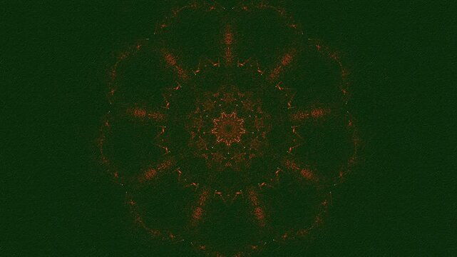 Green Kaleidoscope Mandala Motion Graphics Background