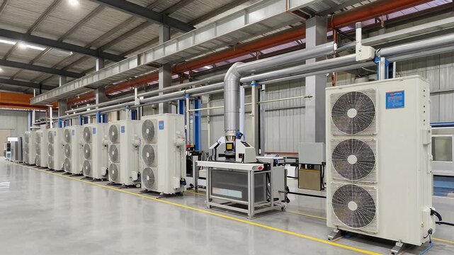 Efficient Assembly Line with Industrial Machinery in Operation