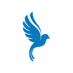 Obraz premium Abstract Blue Bird Silhouette