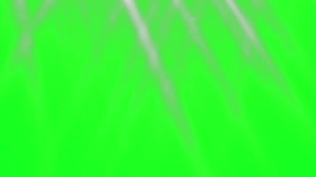 Sharp linear light beams and sharp streaks project across a green screen chroma key background. This high-quality visual effect asset is designed for premium cinematic video