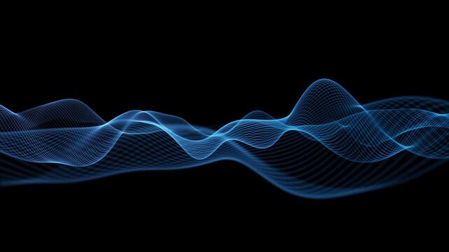 digital audio waveform evolving over time video sound frequency music