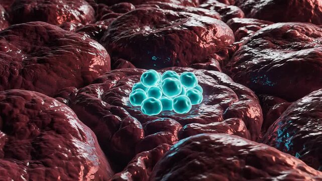 Islets of Langerhans beta cell cluster and pancreatic endocrine tissue