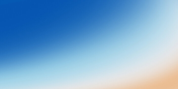 Modern abstract gradient background. Grainy texture in pastel blue and peach