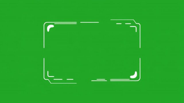 Futuristic green screen animation with digital interface elements and dynamic effects