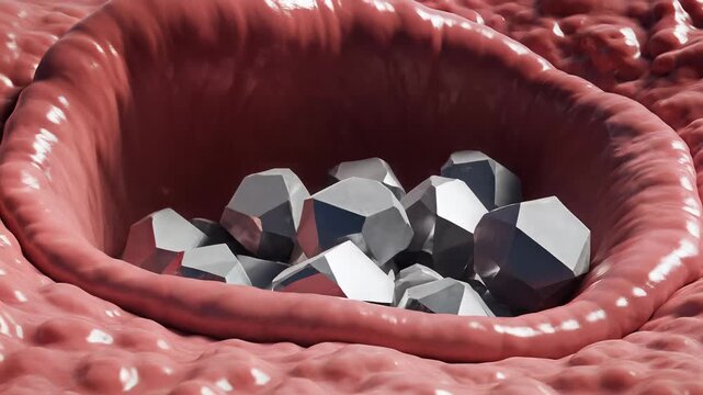 Hepatocyte enzyme pore and toxic particle cellular suction