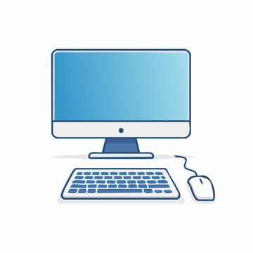 All-in-one computer with keyboard and mouse
