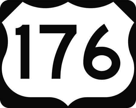 US Route 176 Sign Road Shield Illustration Design Icon